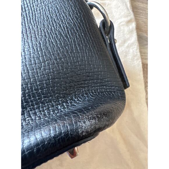 Vintage Loewe Designer Boston Leather Top Handle Mini Bag in Black Quiet Luxury - Picture 6 of 8